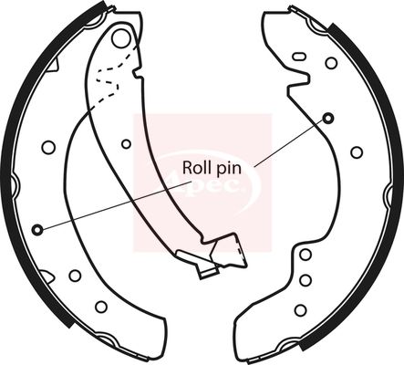 Apec SHU528 Brake Shoe Set - 1
