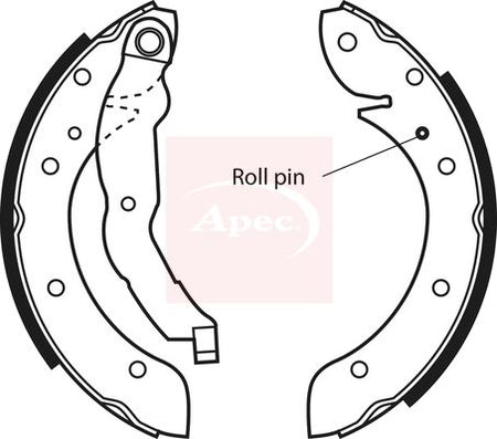 Apec SHU530 Brake Shoe Set - 1