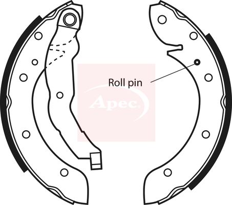 Apec SHU530 Brake Shoe Set - 1