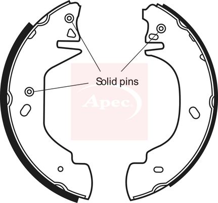 Apec SHU532 Brake Shoe Set - 1