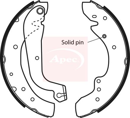Apec SHU537 Brake Shoe Set - 1