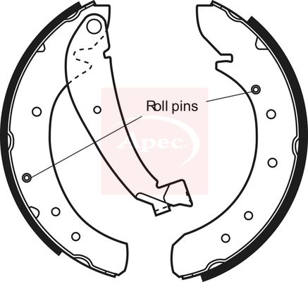 Apec SHU538 Brake Shoe Set - 1