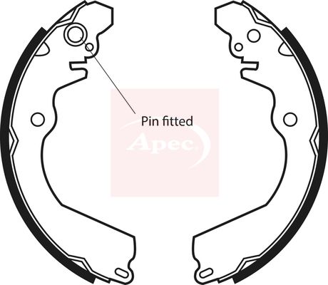 Apec SHU544 Brake Shoe Set - 1