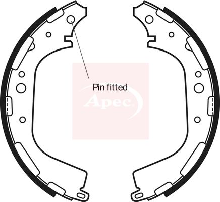 Apec SHU549 Brake Shoe Set - 1