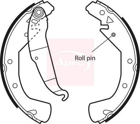 Apec SHU552 Brake Shoe Set - 1
