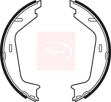 Apec SHU555 Brake Shoe Set, parking brake - 1