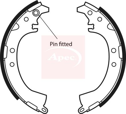 Apec SHU557 Brake Shoe Set - 1