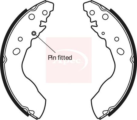 Apec SHU562 Brake Shoe Set - 1