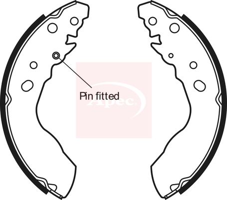 Apec SHU562 Brake Shoe Set - 1
