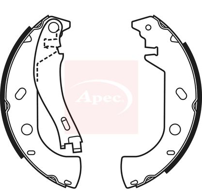 Apec SHU574 Brake Shoe Set - 1