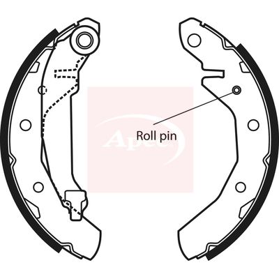 Apec SHU577 Brake Shoe Set - 1