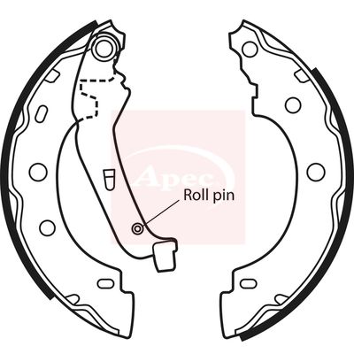 Apec SHU586 Brake Shoe Set - 1