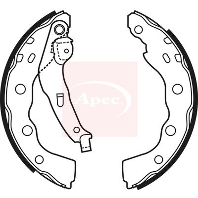 Apec SHU587 Brake Shoe Set - 1