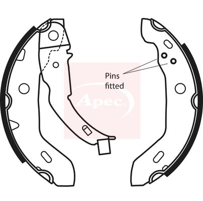 Apec SHU589 Brake Shoe Set - 1