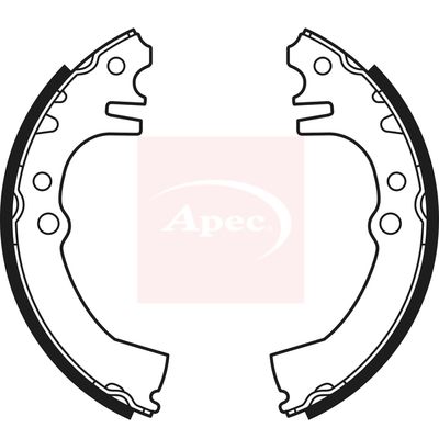 Apec SHU600 Brake Shoe Set - 1