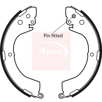 Apec SHU602 Brake Shoe Set - 1
