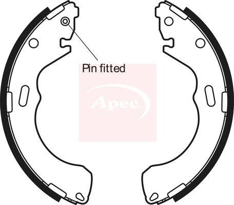 Apec SHU603 Brake Shoe Set - 1