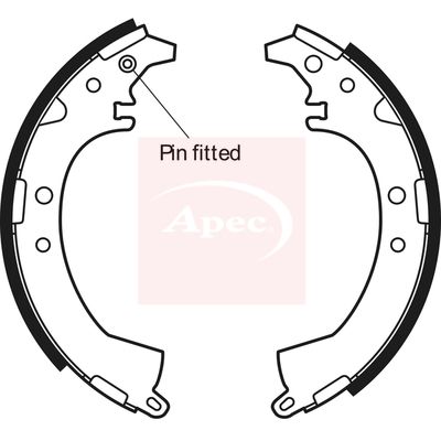 Apec SHU604 Brake Shoe Set - 1
