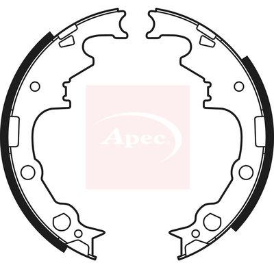 Apec SHU608 Brake Shoe Set - 1