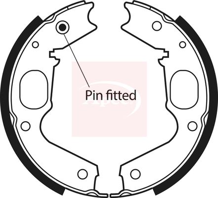 Apec SHU616 Brake Shoe Set, parking brake - 1