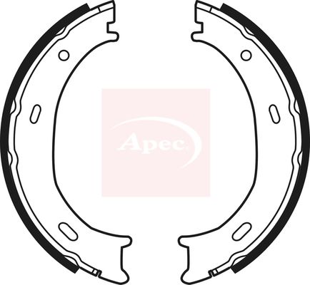 Apec SHU617 Brake Shoe Set, parking brake - 1