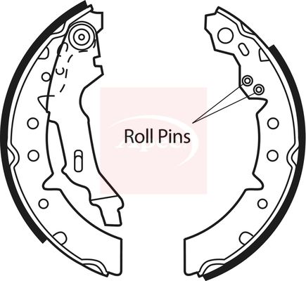 Apec SHU620 Brake Shoe Set - 1