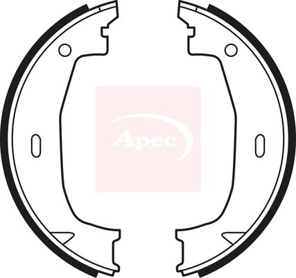 Apec SHU622 Brake Shoe Set, parking brake - 1