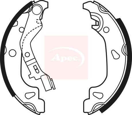Apec SHU623 Brake Shoe Set - 1