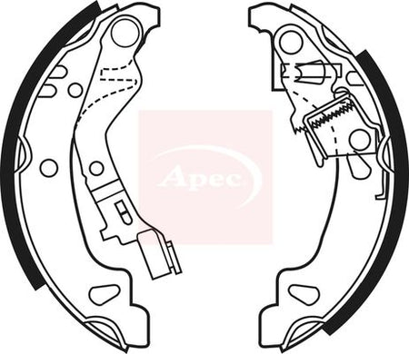 Apec SHU624 Brake Shoe Set - 1