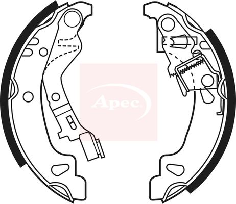 Apec SHU624 Brake Shoe Set - 1