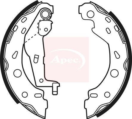 Apec SHU625 Brake Shoe Set - 1