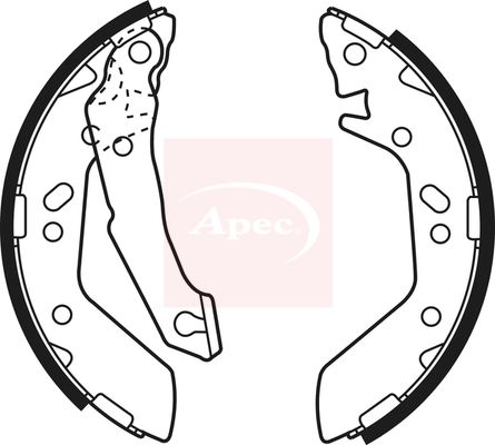 Apec SHU627 Brake Shoe Set - 1