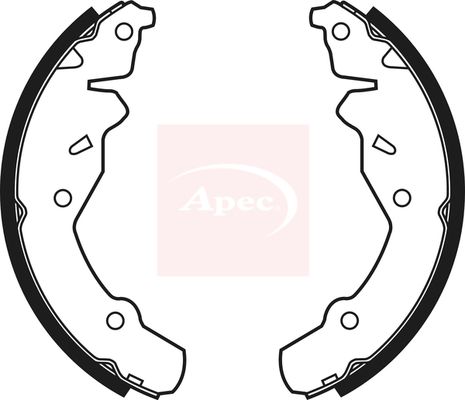 Apec SHU628 Brake Shoe Set - 1