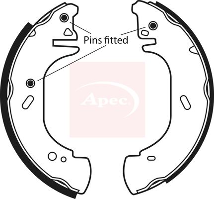 Apec SHU629 Brake Shoe Set - 1