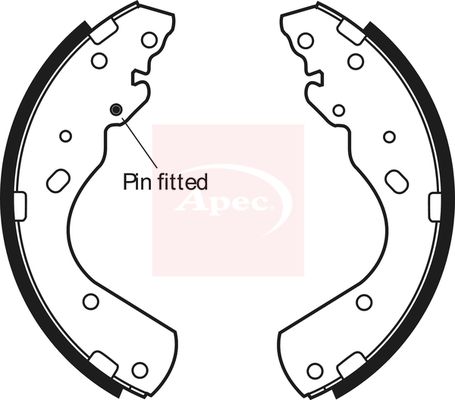 Apec SHU630 Brake Shoe Set - 1