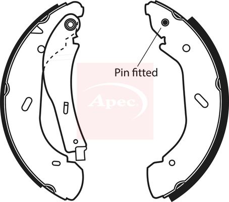 Apec SHU632 Brake Shoe Set - 1