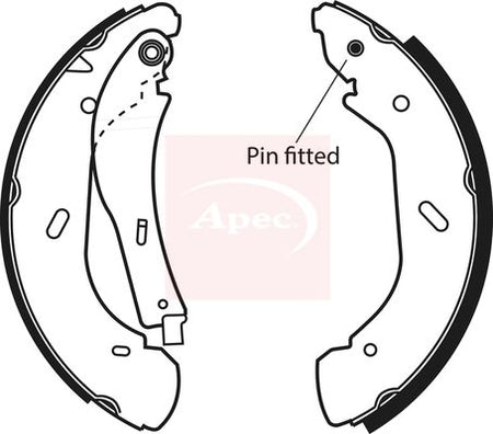 Apec SHU632 Brake Shoe Set - 1