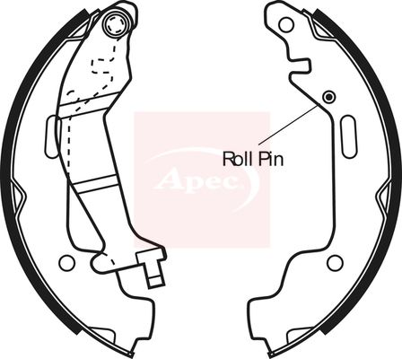 Apec SHU633 Brake Shoe Set - 1