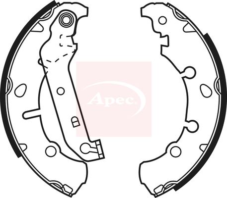 Apec SHU635 Brake Shoe Set - 1