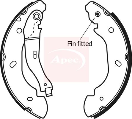 Apec SHU637 Brake Shoe Set - 1