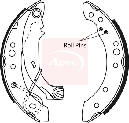 Apec SHU638 Brake Shoe Set - 1