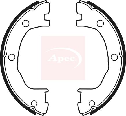 Apec SHU639 Brake Shoe Set, parking brake - 1