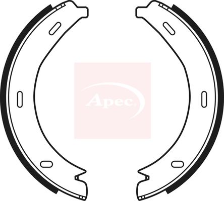 Apec SHU641 Brake Shoe Set, parking brake - 1
