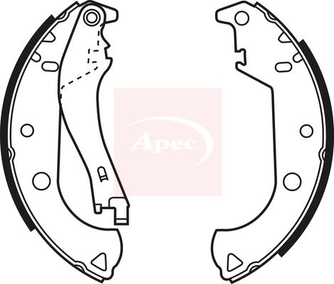 Apec SHU642 Brake Shoe Set - 1