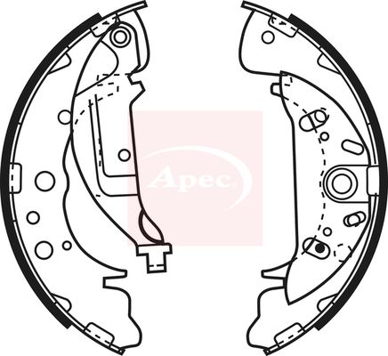 Apec SHU644 Brake Shoe Set - 1