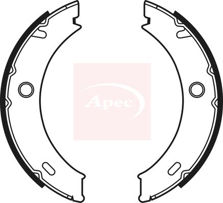 Apec SHU645 Brake Shoe Set, parking brake - 1