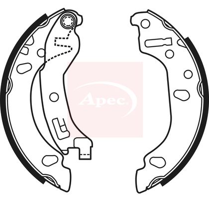 Apec SHU647 Brake Shoe Set - 1