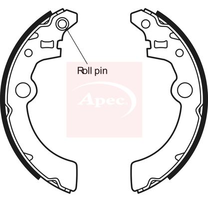 Apec SHU650 Brake Shoe Set - 1