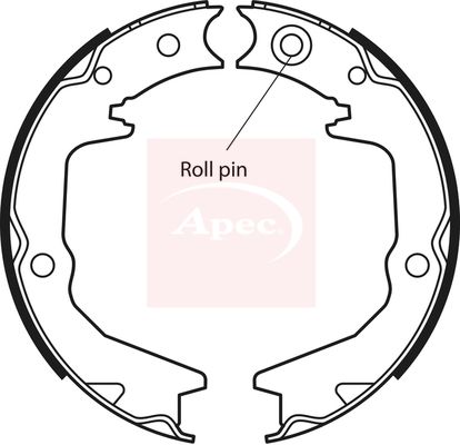 Apec SHU651 Brake Shoe Set, parking brake - 1