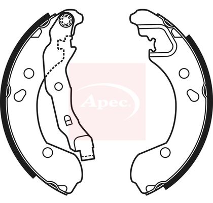 Apec SHU653 Brake Shoe Set - 1